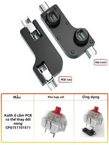 110/70/30/10 Chiếc Kailh Hot-swappable PCB Ổ Cắm Cho Outemu Cherry MX Công Tắc Bàn Phím Cơ DIY Cổng Kết Nối Trục Cắm Nóng