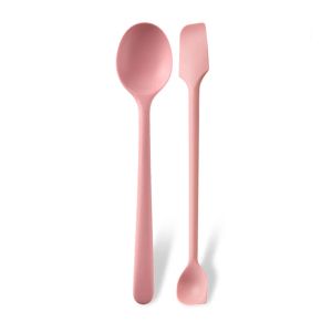 2/8Pcs Silicone Spoon Small Spoon Jam Spoon Heat Resistant Easy To Clean Non-stick Rice Spoons Tableware Utensil Kitchen Tools