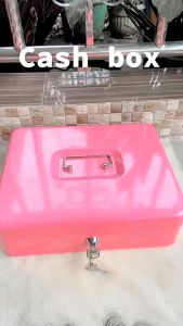 Cash Box ลิ้นชักเก็บเงิน กล่องเก็บเงินแบบพกพา กล่องใส่เงิน กล่องใส่เงิน แบบพกพา กรอบเหล็กดัด กล่องเก็บเงินแบบกุญแจ ที่เก็บตังค์