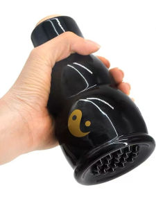 Portable Ceramic Ginger Root Moxibustion Lamp Childrens Abdomen Scrubbing Massage Therapy Cup Integrated Gourd Moxibustion Tube