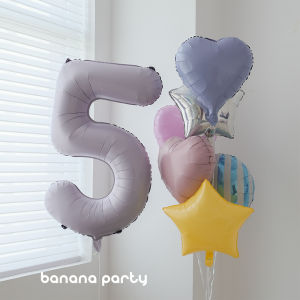 42 Inch Number Balloons Pink Purple Colorful Birthday Scene Decorations Cute Bé Gái Baby Macaron Kawaii CLUMNEY Balloon Decor