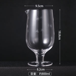 Thickened Japanese Style High Foot Cocktail Shaker 800ml Bar Mixing Glass Cup Durable Restaurant Universal Use Large Belly Cup