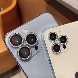 Dán vòng bảo vệ camera titan 7 màu đính đá iPhone 14/14Plus/14Pro/14Promax/13/13Pro/13Promax/12ProMax