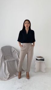Dofy Liza Premium Pants 011 / Celana Panjang Wanita / Hight Waist Korean Pants