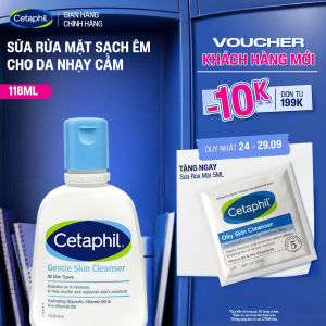Sữa rửa mặt dịu lành cho da nhạy cảm Cetaphil Gentle Skin Cleanser 118ml