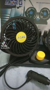 Kipas Angin Mobil Ganda AIRG 12v 24v / Double Fan AIRG 12v 24v 360 derajat