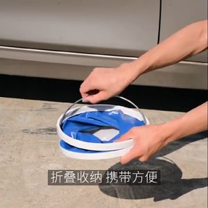 7 LITERS Outdoor Fishing Foldable Bucket Multifunctional Folding Bucket Collapsible Canvas Car Washing Bucket 11l Capacity for Outdoor