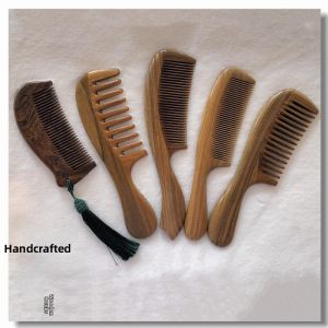 PAMPAS | Aromatic Anti-static Wooden Comb Natural Green Sandalwood