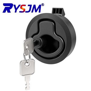 1PCS High Grade Flush Pull Slam Latch With Lock Door Boat Deck Hatch Latch with 2 Keys For RV Marine Boat Suitable