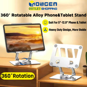 INOVAGEN Metal Tablet StandHeavy Duty Tablet Phone Holder360° RotatingFoldableAdjustable Design Suit For 4.7 to 12.9 Device