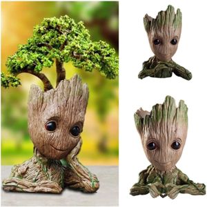 3 style Cute Cartoon Tree Man Aquarium Decoration Groot Figure Fish Tank Flower Pot Bonsai Home Garden Decor