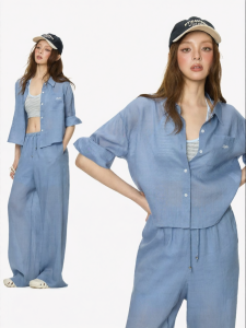 Turn Signal | Translucent Loose Stylish Casual Womens Two-piece Set