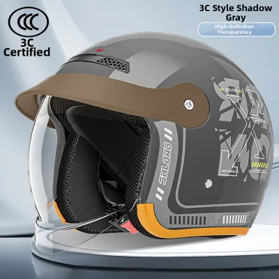 3C Certified Retro Safety Helmet for E-bikes and Motorcycles