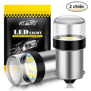 Bộ 2 Đèn LED Ô Tô P21W 1156 BA15S 1157 BAY15D Bật Đèn Tín Hiệu Đa Năng 12V 6000K Trắng Đỏ Vàng Ngược Đèn P21/5W R5W R10W Tự Động