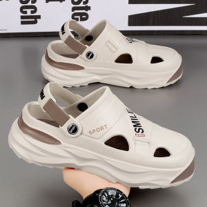 รองเท้าแตะชายหาดกันน้ำหนาสำหรับผู้ชาย รองเท้าแตะกันฝนแบบสวมสบายในช่วงฤดูร้อน รองเท้าแตะกันน้ำแบบสวมสบายสำหรับวัยรุ่น