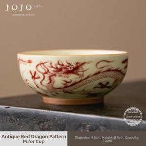 Blue and White Dragon Pattern Ceramics Master Tea Cup