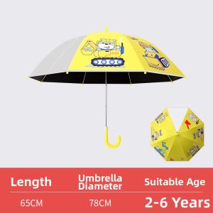 Student Light Window Cartoon Princess Long Handle Umbrella