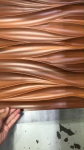 HHsociety แผ่นติดผนัง 3D วอลเปเปอร์ ลายไม้ 50x50CM  แผ่น PVC 3D ของแต่งห้อง wallpaper ติดผนังลายไม้