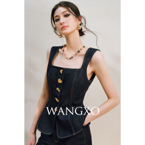 WANGXO | Bộ Đồ Jeans Bông Tencel Thoáng Khí với Khóa Kim Loại Tùy Chỉnh