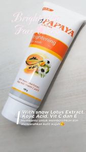 Mamaya Papaya Brightening Face Wash BPOM Resmi Bersertifikasi Halal 100gr