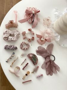 Romantic Pink Series Hair Accessories for Women Spring Summer Fresh out New Fashion Korean Style Functional Headwear Hairpins
