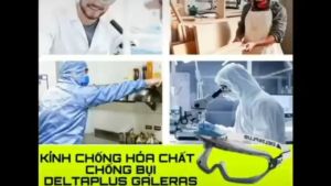 Kính chống bụi và hóa chất Deltaplus Galeras chống đọng hơi sương Đeo ngoài kính cận[CHÍNH HÃNG DELTAPLUS] ( 1 CÁI)