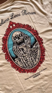 DGRAVE CREATIONS MORS ULTIMA LIGHT BROWN T-SHIRT