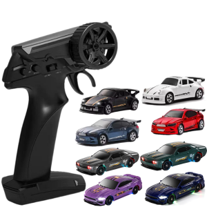 Xe Điều Khiển Từ Xa Mini Drift RC 1/64 4WD Tốc Độ Cao Đèn LED Đồ Chơi Để Bàn Điều Khiển Bằng Radio Dành Cho Độ Tuổi 14+