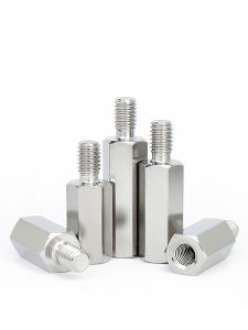 Isolation Column Single Head Hexagonal Terminal Post Copper Column Internal And External Thread Connection Stainless Steel 304