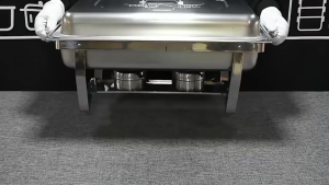 Buffet tray set 11L Foldable Stainless Steel Square Buffet Stove Dish Set Container Food Warmer for Catering Buffet Set