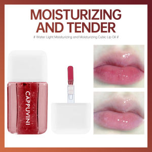 Liptint Crystal Lip Oil Glass Lip Gloss Mirror Korean Lipstik Glossy Water Lipstick Ringan Tahan Lama Lipgloss Lip Tint Lip Plumper Glasir Bibir Lip Care Waterproof -🌹Tamia