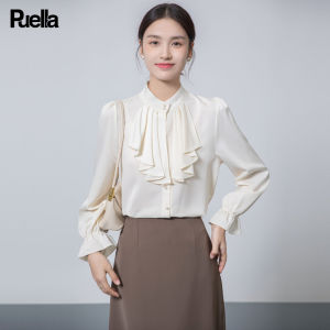 puella | Autumn Stylish Commuter Flutter Collar Shirt
