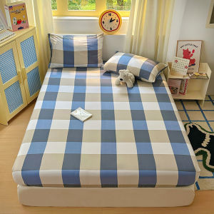 ใหม่ผ้าปูที่นอนพร้อมแถบยางยืดผ้าคลุมที่นอนกันลื่นสำหรับเตียงเดี่ยวคู่ควีนคิงเตียงปรับผ้าปูที่นอนธรรมดา