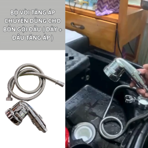 Bộ Vòi Tăng Áp Chuyên Dùng Cho Bồn Gội Đầu ( DÂY + ĐẦU TĂNG ÁP ) chuyên dùng cho tiệm tóc salon tóc .