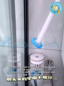 Famoustore [New Version] Disposable Toilet Bowl Cleaner Brush Wall Mounted Toilet Wand Kit Pakai Buang Berus Jamban Pencuci 一次性馬桶刷