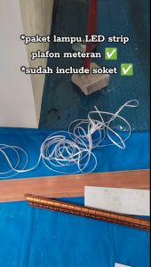 PAKET 10 15 20 METER GRATIS 1 SOKET (SOKET SUDAH TERPASANG) / LAMPU LED STRIP 5050 AC220V WATERPROOF