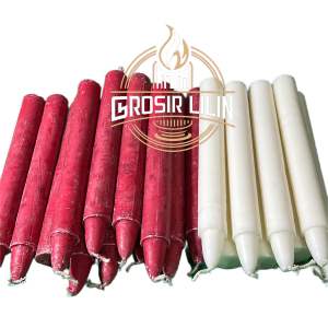 Lilin Putih Super Jumbo Pack Isi 20 Batang Panjang 18 Cm Diameter 2 Cm Candle-Lampu-Besar-Awet-Murah-Grosir (T10-20)