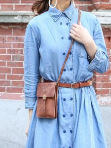 Spring Summer Vertical Mini Wallet Womens Crossbody Phone Bag Student Trendy Retro Korean Version Single Shoulder Mobile Accessory