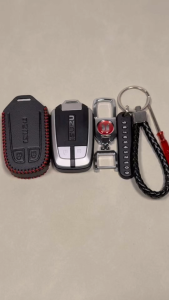 ISUZU D-max Mux 1.9 3.0 2012-2018 Mu-X X-Series Remote Key Leather Case Cover Keychain คุณอยู่กับ