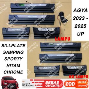 Sillplate Samping Agya GR SPORT 2023 2024 2025 2026 Sporty Hitam Lampu LED / Non