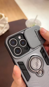[SG] Case for Xiaomi Poco C81 Pro / Redmi A7 Pro - Sliding Camera Protector Cover Shockproof Hybrid Armor with Magnetic Ring Kickstand Casing