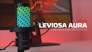 FANTECH MCX04 Leviosa Aura Live Professional Streaming Condenser Microphone For Windows MacOS Mobile & Tablet
