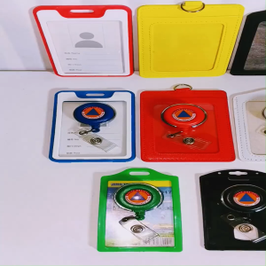 Gantungan Yoyo Id Card Putar Stainless Badan Nasional Penanggulangan Bencana + Tempat/Holder Id Card