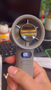 Quạt Cầm Tay Mini Làm Mát Nhanh Với 120 Mức Gió Sạc Nhanh Màn Hình LCD Hiển Thị Tốc Độ Gió Làm Mát Lên Đến 6H