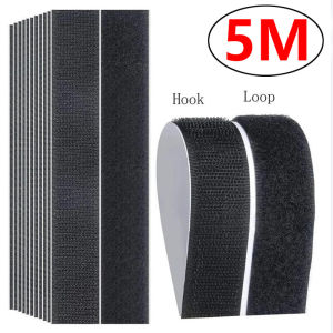 5M Velcros Self Adhesive Hook and Loop Tape Fastener House Diy Magic Tap Auto Double Sided Roll Strong Glue Home Strap Strips
