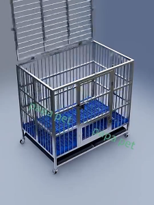 Kandang Anjing Besi Anti Karat Tabung Baja Tebal Kuat dan Mudah Dibersihkan untuk Anjing Besar