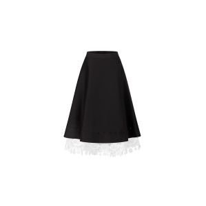 XIAOLI | Vintage Lace Black Crystal Bead Half Skirt