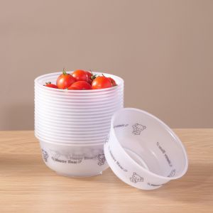 ชามพลาสติก PP ใช้แล้วทิ้งสำหรับงานแต่งงาน ทานอาหารกลางแจ้ง ความจุขนาดเล็ก ทนความร้อนสูง ใช้ได้หลายครั้ง