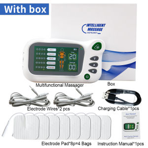 Electric Muscle Stimulator TENS Massager EMS Unit Electrostimulator Pulse Acupuncture Rechargeable Digital Body Relax Device