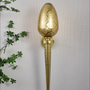 ห้องรับประทานอาหารไทยสไตล์เอเชียตะวันออกเฉียงใต้คลับเฮ้าส์โคมไฟติดผนังสีทองขนาดใหญ่ร้านอาหารทางเดินโคมไฟตกแต่งสไตล์ยุโรปย้อนยุค